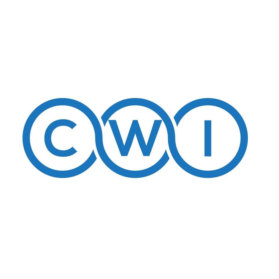 cwi-Buchstaben-Logo-Design auf schwarzem Hintergrund.cwi-Kreativinitialen-Buchstaben-Logo-Konzept.cwi-Vektor-Briefdesign. vektor