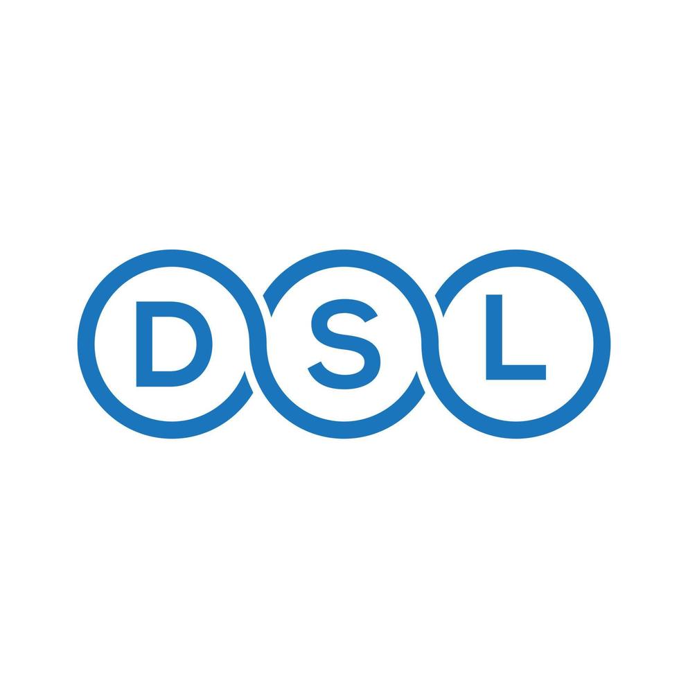 dsl-Brief-Logo-Design auf schwarzem Hintergrund. dsl-Kreativinitialen-Buchstaben-Logo-Konzept. dsl-Vektor-Buchstaben-Design. vektor