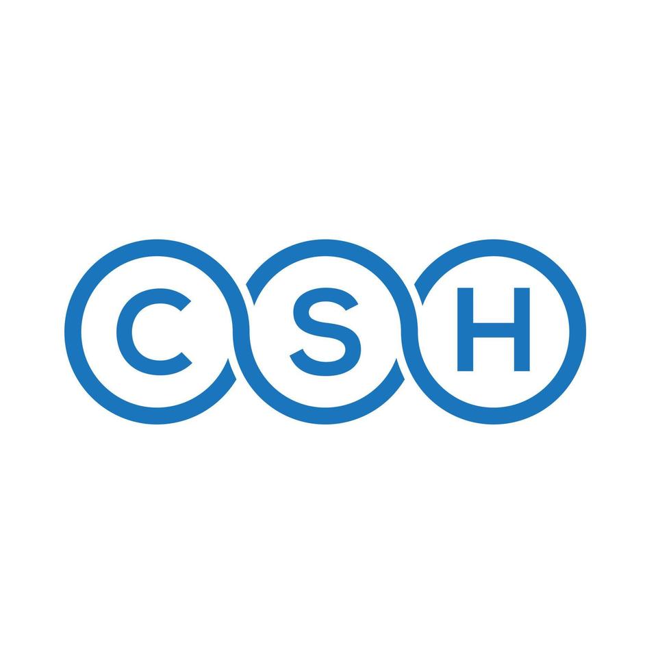 csh brev logotyp design på svart bakgrund. csh kreativa initialer brev logotyp koncept. csh-bokstavsdesign. vektor