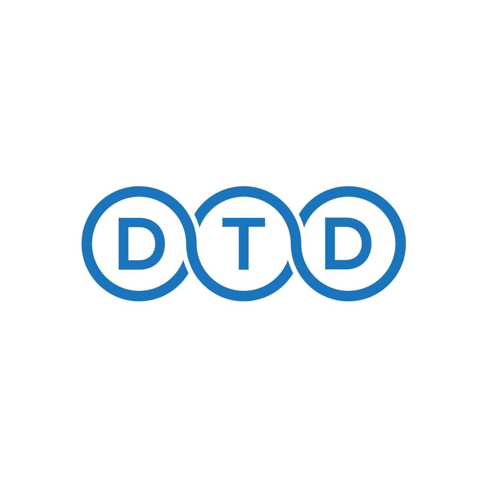 dtd-Buchstaben-Logo-Design auf schwarzem Hintergrund. dtd-Kreativinitialen-Buchstaben-Logo-Konzept. dtd-Vektor-Buchstabendesign. vektor