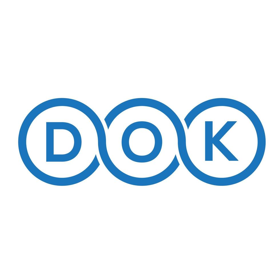 dok-Buchstaben-Logo-Design auf schwarzem Hintergrund.dok-Kreativinitialen-Buchstaben-Logo-Konzept.dok-Vektor-Buchstabendesign. vektor