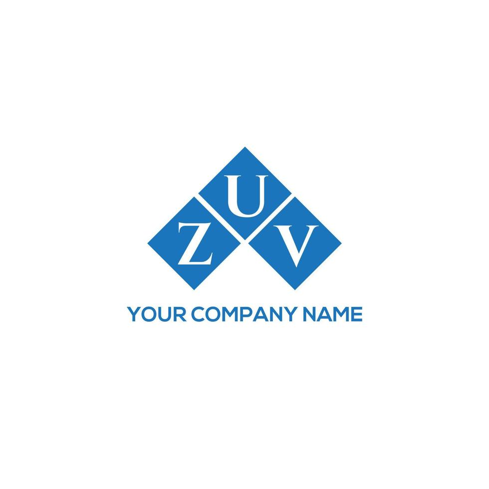 zuv-Buchstaben-Logo-Design auf weißem Hintergrund. zuv kreatives Initialen-Buchstaben-Logo-Konzept. zuv Briefgestaltung. vektor