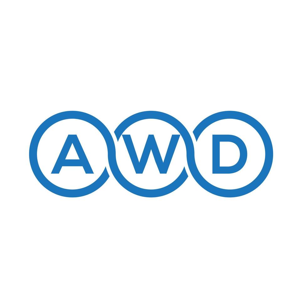 awd brev logotyp design på vit bakgrund. awd kreativa initialer brev logotyp koncept. awd bokstavsdesign. vektor