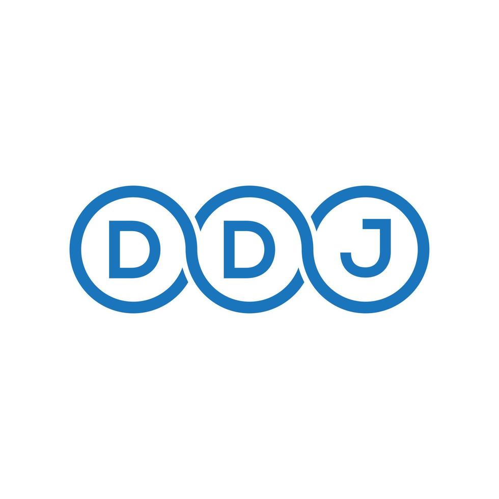 ddj-Buchstaben-Logo-Design auf schwarzem Hintergrund. ddj-Kreativinitialen-Buchstaben-Logo-Konzept. ddj-Vektor-Buchstaben-Design. vektor