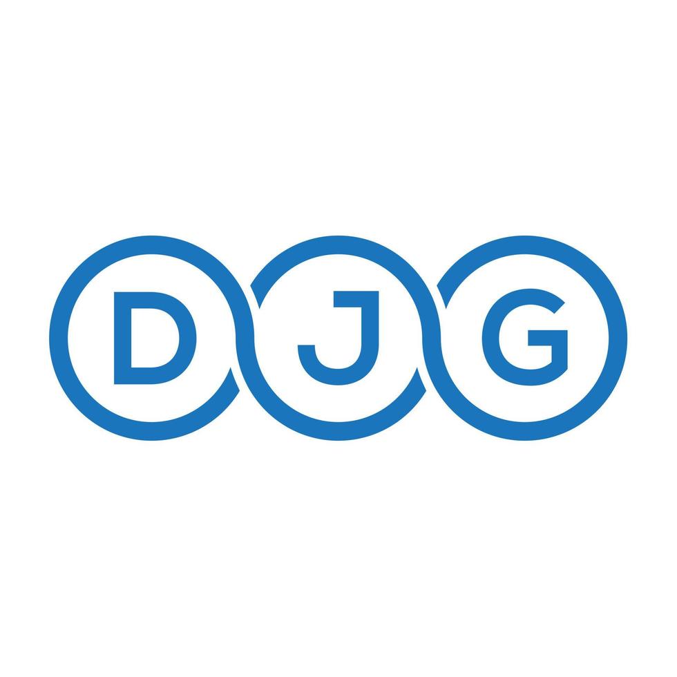 djg-Buchstaben-Logo-Design auf schwarzem Hintergrund. djg-Kreativinitialen-Buchstaben-Logo-Konzept. djg-Vektor-Buchstaben-Design. vektor