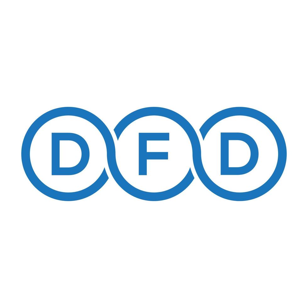 dfd-Buchstaben-Logo-Design auf schwarzem Hintergrund. dfd-Kreativinitialen-Buchstaben-Logo-Konzept. dfd-Vektor-Buchstaben-Design. vektor