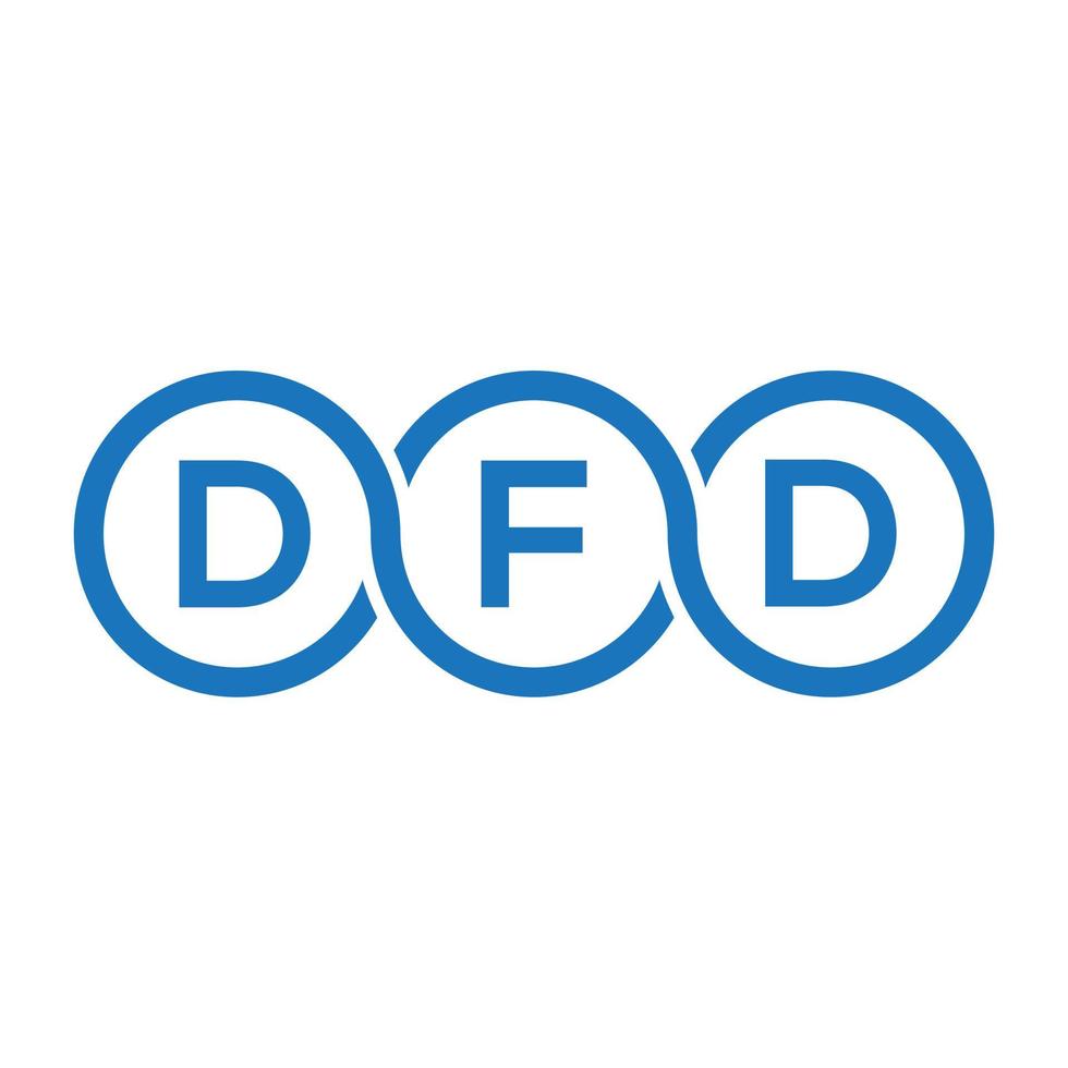 dfd brev logotyp design på svart background.dfd kreativa initialer brev logotyp concept.dfd vektor brev design.