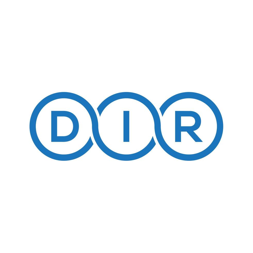 dir letter logo design på svart background.dir kreativa initialer bokstav logo concept.dir vektor brev design.