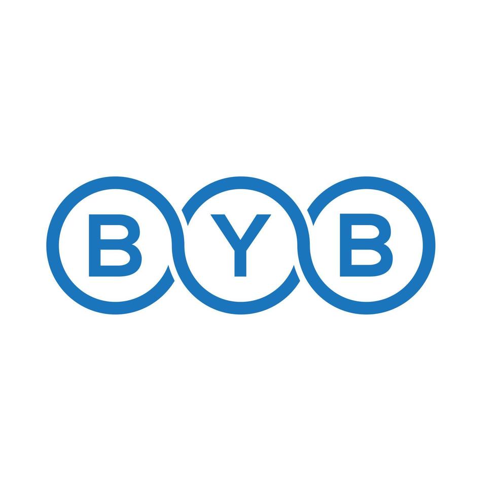 byb brev logotyp design på vit bakgrund. byb kreativa initialer brev logotyp koncept. byb bokstavsdesign. vektor