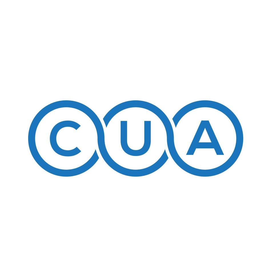 cua-Buchstaben-Logo-Design auf schwarzem Hintergrund. cua kreative Initialen schreiben Logo-Konzept. Cua-Buchstaben-Design. vektor