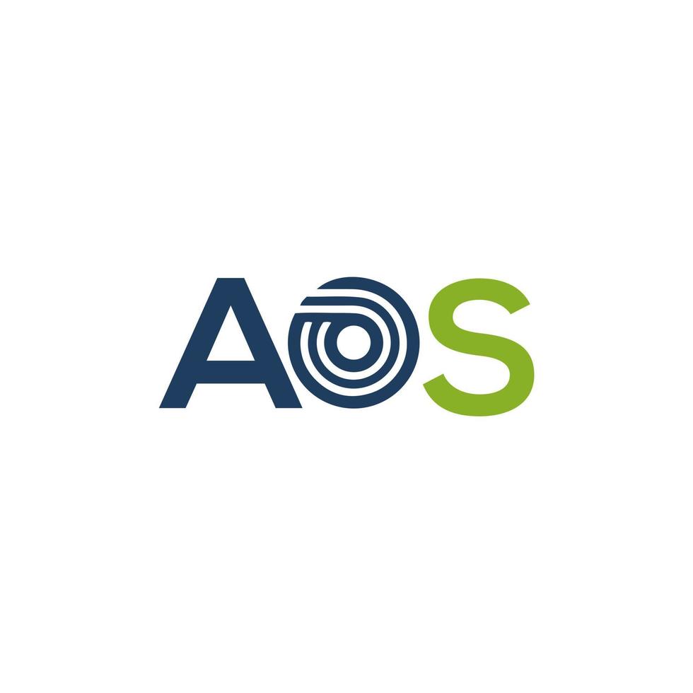 AOS-Brief-Logo-Design auf weißem Hintergrund. aos kreatives Initialen-Buchstaben-Logo-Konzept. aos Briefgestaltung. vektor