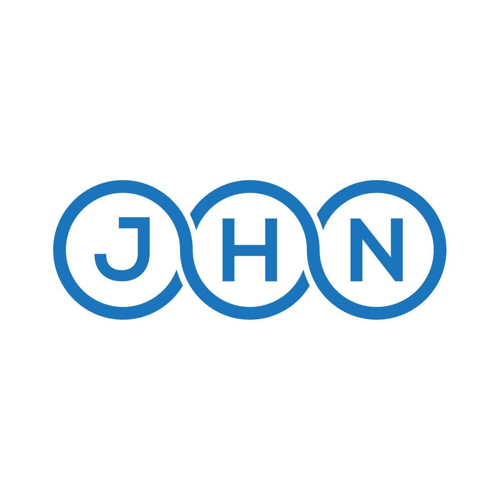 jhn brev logotyp design på vit bakgrund. jhn kreativa initialer brev logotyp koncept. jhn bokstavsdesign. vektor