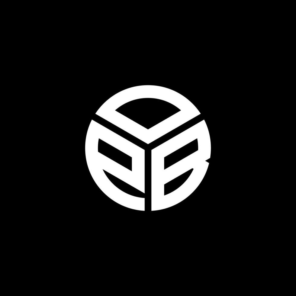 opb-Buchstaben-Logo-Design auf schwarzem Hintergrund. opb kreative Initialen schreiben Logo-Konzept. opb Briefgestaltung. vektor