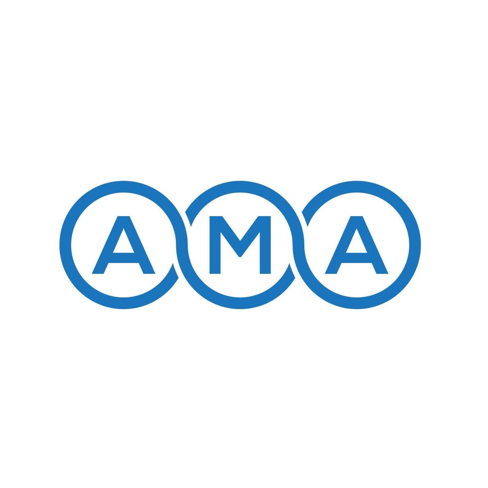 ama-Brief-Logo-Design auf weißem Hintergrund. ama kreative Initialen schreiben Logo-Konzept. ama Briefgestaltung. vektor