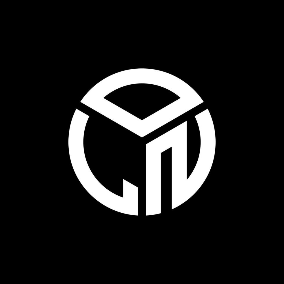 oln-Buchstaben-Logo-Design auf schwarzem Hintergrund. oln kreative Initialen schreiben Logo-Konzept. alte Briefgestaltung. vektor