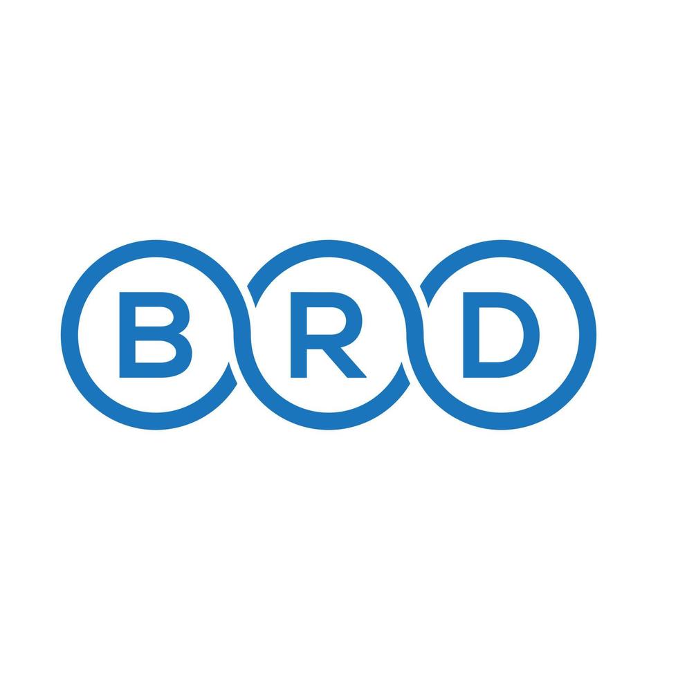 brd-Buchstaben-Logo-Design auf weißem Hintergrund. brd kreative Initialen schreiben Logo-Konzept. brd-Briefgestaltung. vektor