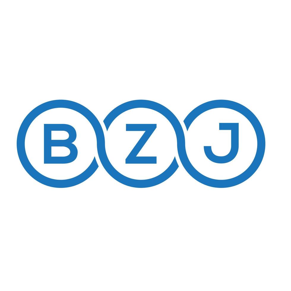 bzj-Buchstaben-Logo-Design auf weißem Hintergrund. bzj kreative Initialen schreiben Logo-Konzept. bzj Briefgestaltung. vektor