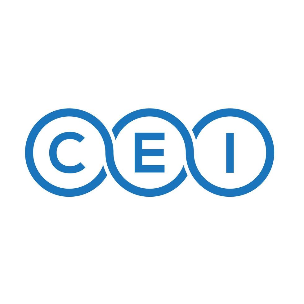 cei brev logotyp design på vit bakgrund. cei kreativa initialer brev logotyp koncept. cei-bokstavsdesign. vektor