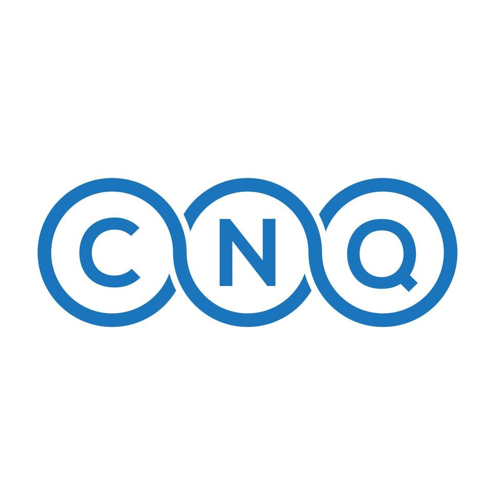 cnq-Brief-Logo-Design auf weißem Hintergrund. cnq kreative Initialen schreiben Logo-Konzept. cnq Briefgestaltung. vektor