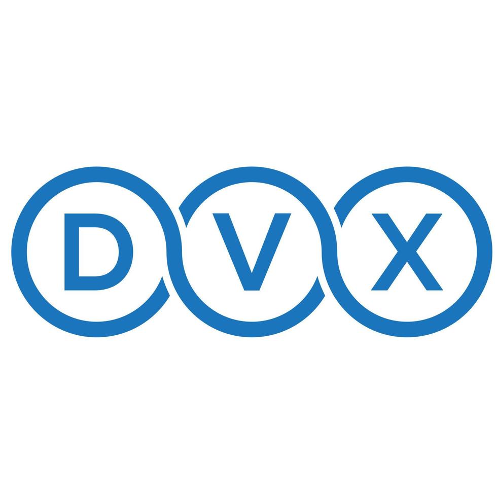 dvx bokstavslogotypdesign på svart bakgrund.dvx kreativa initialer bokstavslogotyp concept.dvx vektorbokstavsdesign. vektor