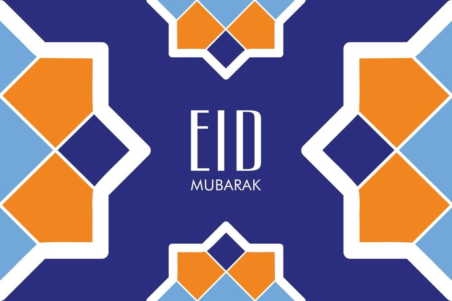 eid mubarak vektorillustrationsfahne und social-media-post vektor