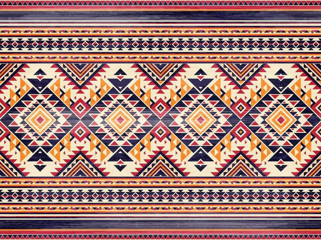 geometrisches ethnisches Muster nahtlose Farbe orientalisch. nahtloses Muster. design für stoff, vorhang, hintergrund, teppich, tapeten, kleidung, verpackung, batik, stoff, vektorillustration vektor