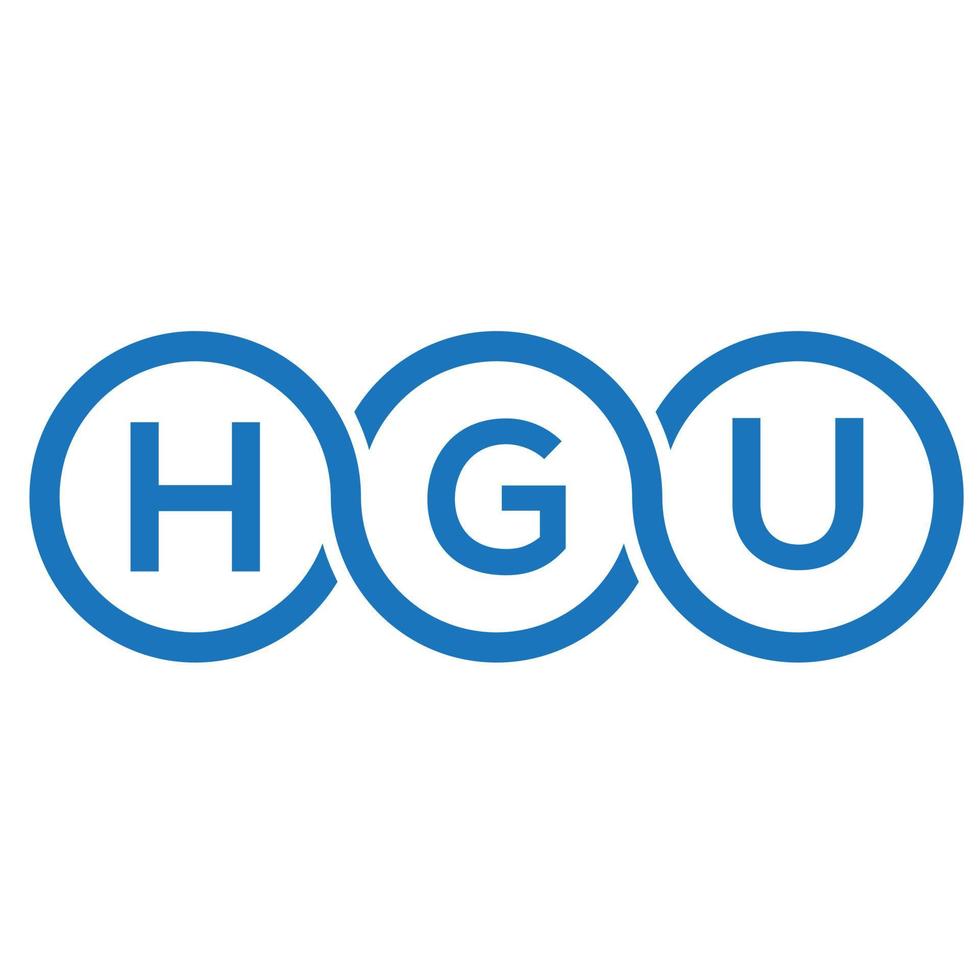 hgu-Brief-Logo-Design auf weißem Hintergrund. hgu kreatives Initialen-Brief-Logo-Konzept. hgu Briefgestaltung. vektor