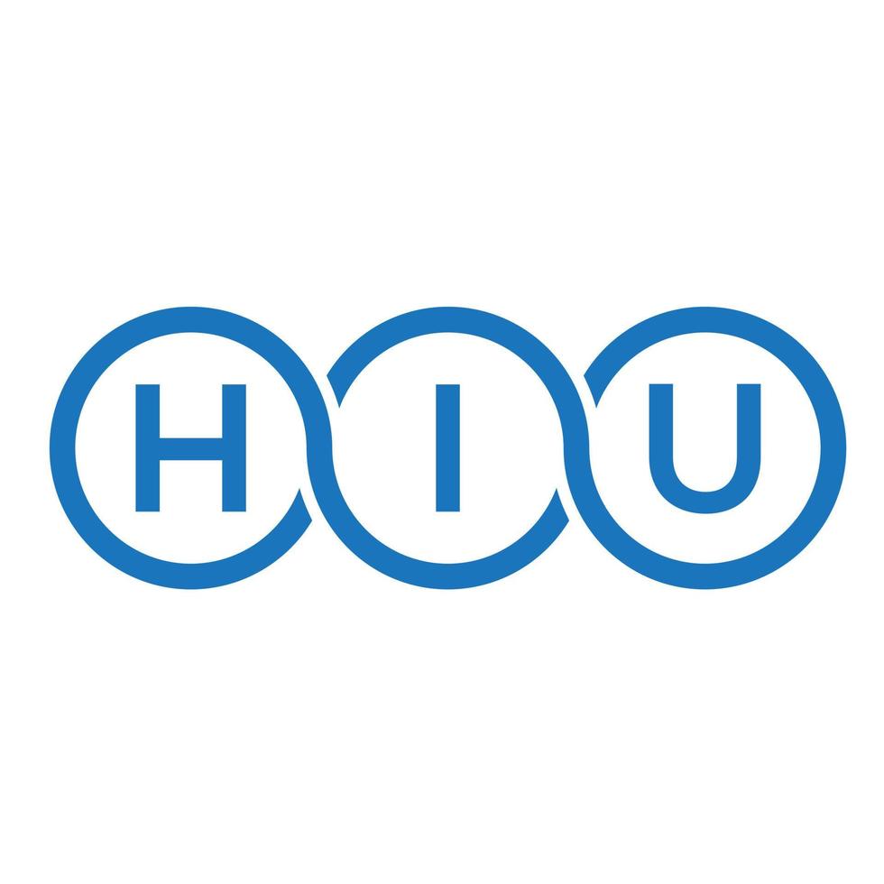 hiu brev logotyp design på vit bakgrund. hiu kreativa initialer bokstavslogotyp koncept. hiu bokstavsdesign. vektor