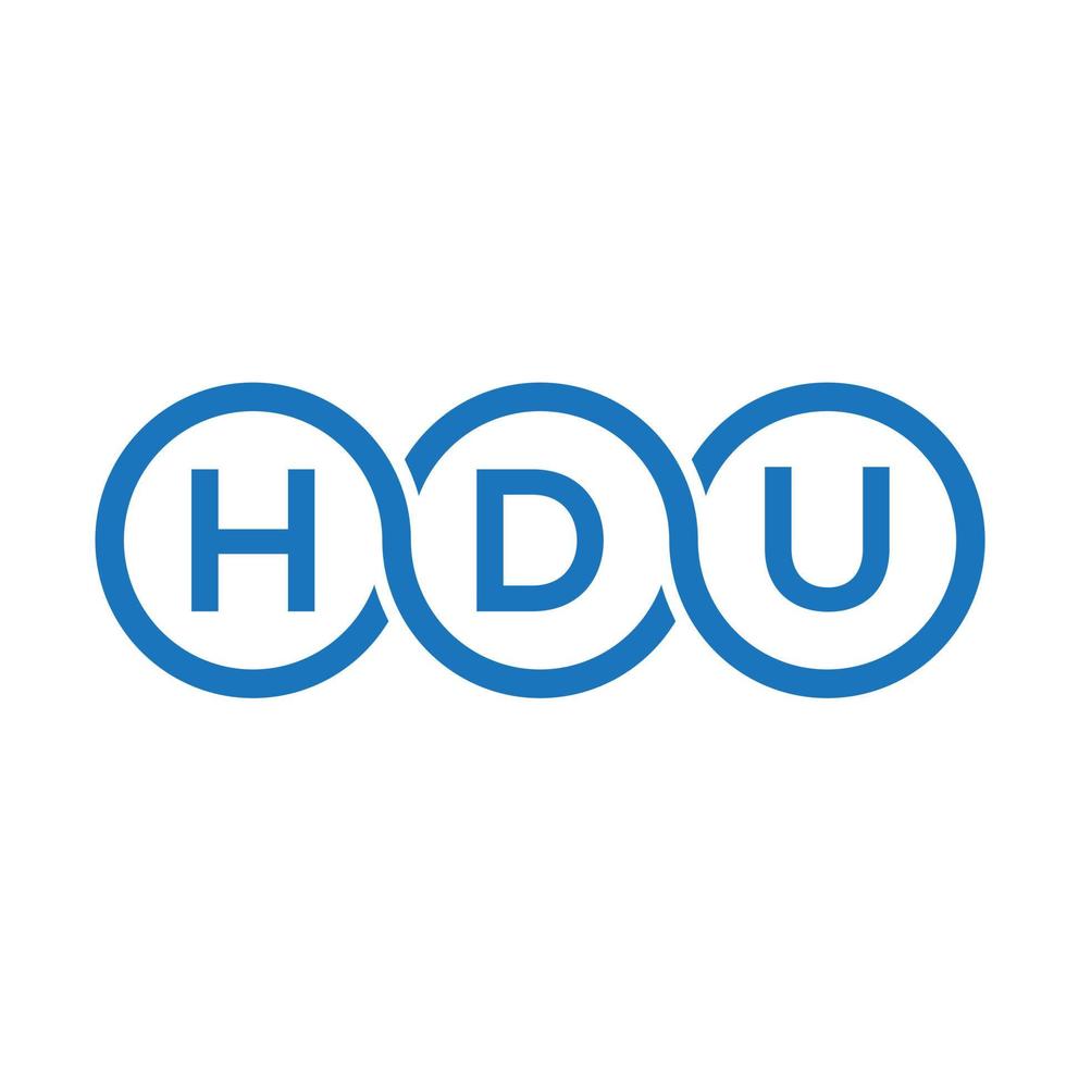 hdu-Brief-Logo-Design auf weißem Hintergrund. hdu kreatives Initialen-Buchstaben-Logo-Konzept. hdu Briefgestaltung. vektor
