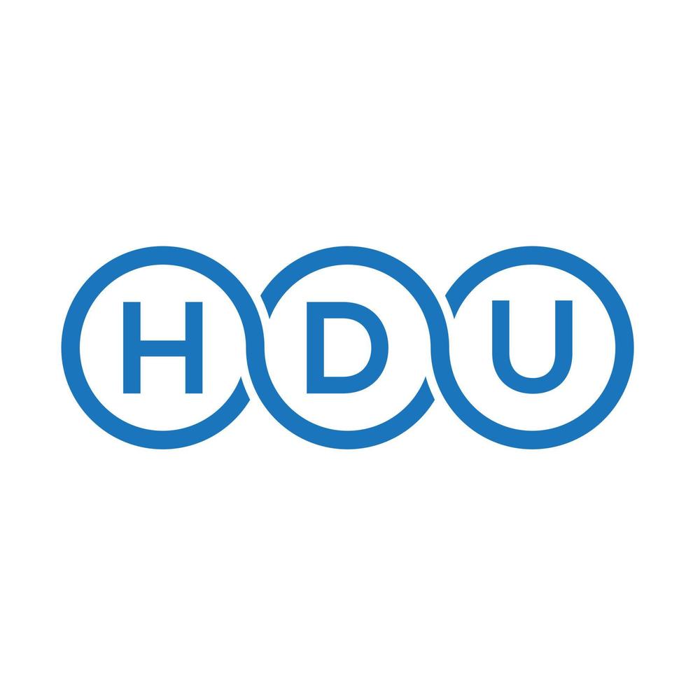 hdu brev logotyp design på vit bakgrund. hdu kreativa initialer bokstavslogotyp koncept. hdu bokstavsdesign. vektor