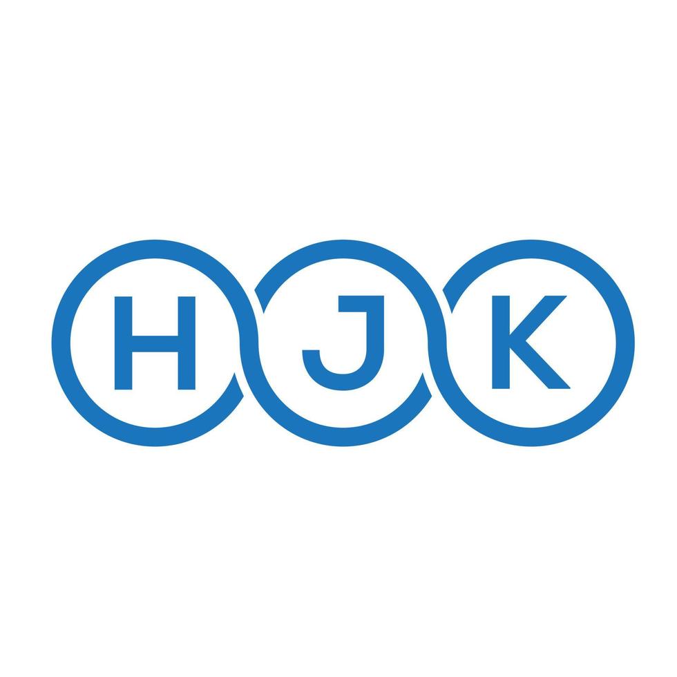 hjk-Buchstaben-Logo-Design auf weißem Hintergrund. hjk kreative Initialen schreiben Logo-Konzept. hjk Briefgestaltung. vektor