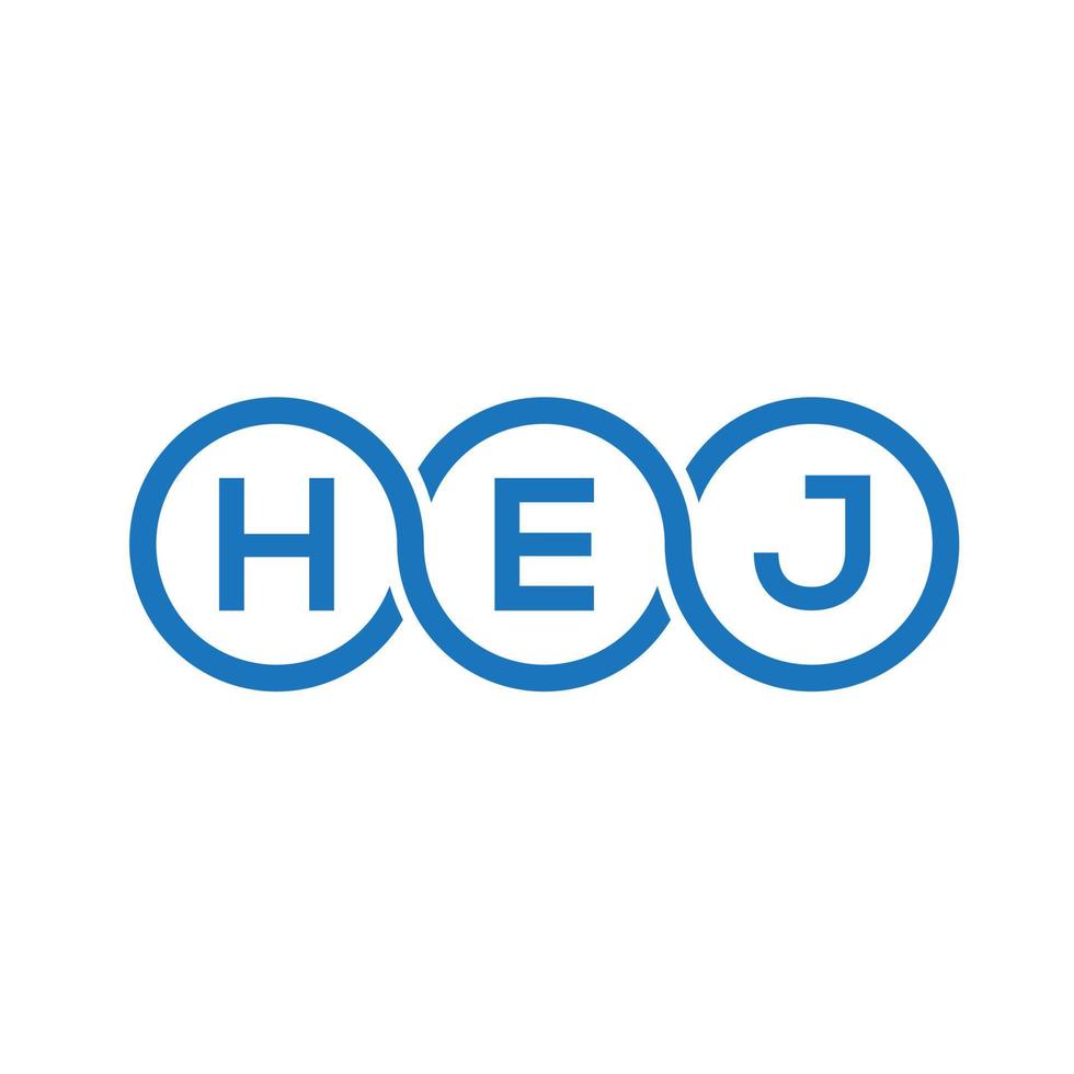 hej-Buchstaben-Logo-Design auf weißem Hintergrund. hej kreatives Initialen-Buchstaben-Logo-Konzept. hej Briefgestaltung. vektor