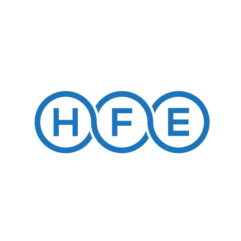 hfe brev logotyp design på vit bakgrund. hfe kreativa initialer brev logotyp koncept. hfe bokstavsdesign. vektor