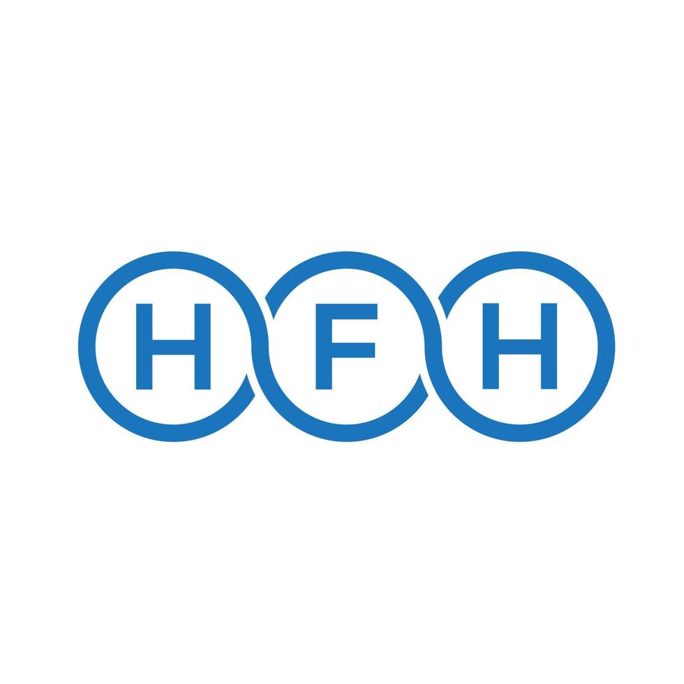 hfh-Buchstaben-Logo-Design auf weißem Hintergrund. hfh kreative Initialen schreiben Logo-Konzept. hfh Briefgestaltung. vektor