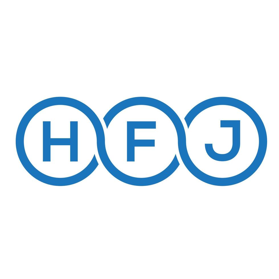 hfj-Buchstaben-Logo-Design auf weißem Hintergrund. hfj kreative Initialen schreiben Logo-Konzept. hfj Briefgestaltung. vektor