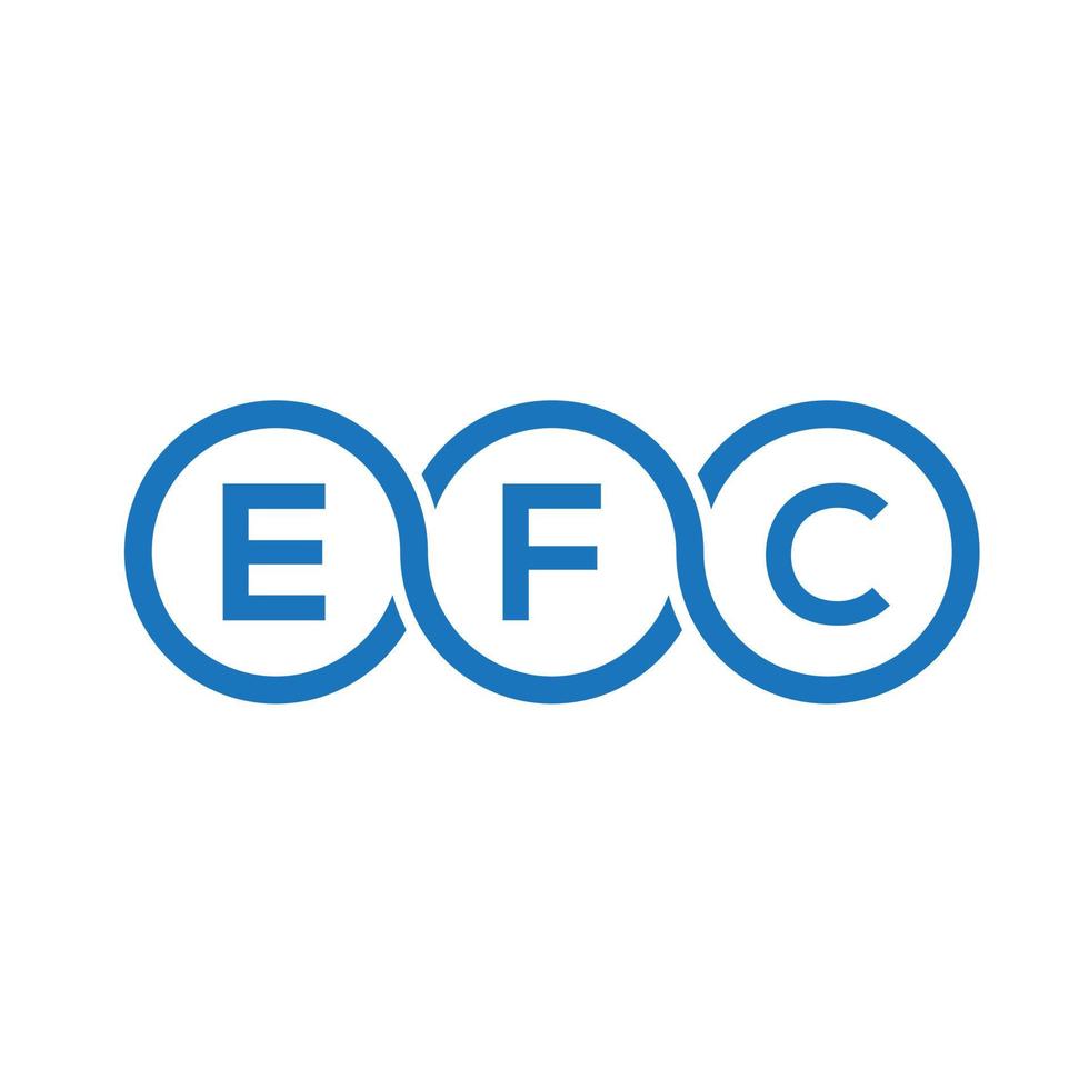 efc-Brief-Logo-Design auf schwarzem Hintergrund. efc-Kreativinitialen-Buchstaben-Logo-Konzept. vektor