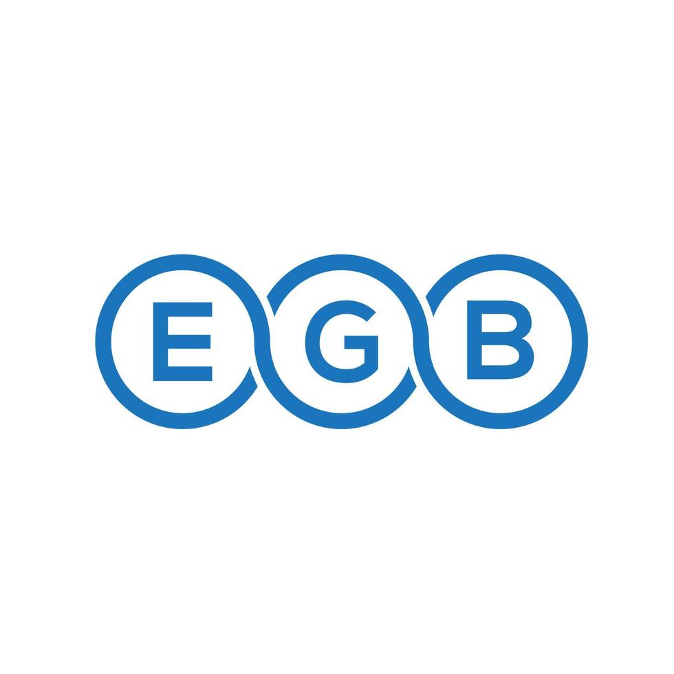 EGB-Brief-Logo-Design auf schwarzem Hintergrund. EGB-Kreativinitialen-Buchstaben-Logo-Konzept. EGB-Vektor-Buchstabendesign. vektor