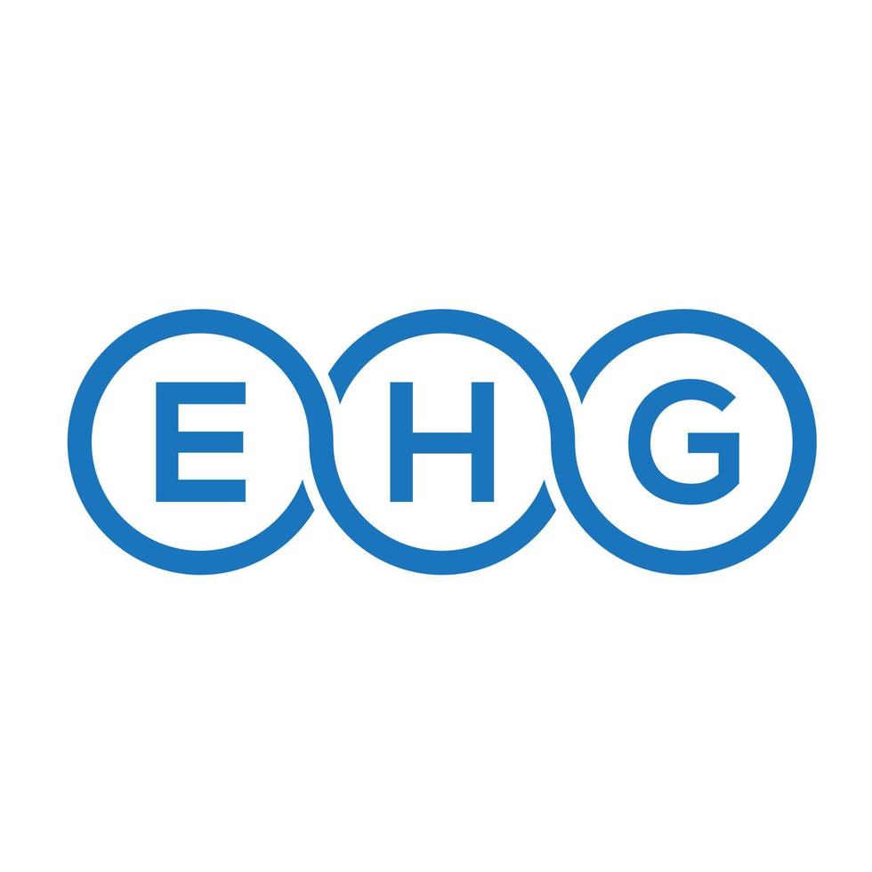 ehg-Buchstaben-Logo-Design auf schwarzem Hintergrund. ehg-Kreativinitialen schreiben Logo-Konzept. ehg-Vektor-Buchstaben-Design. vektor