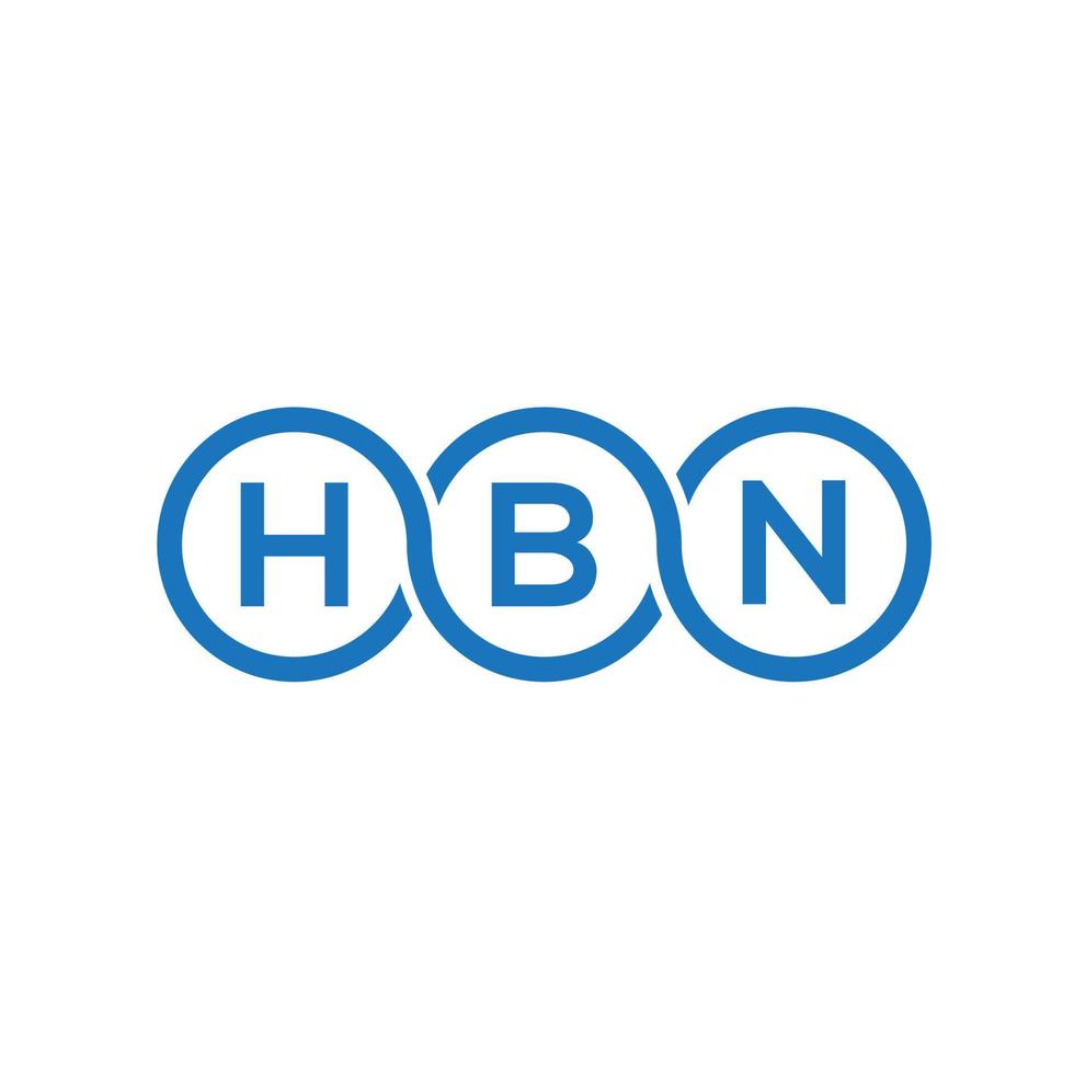 hbn-Brief-Logo-Design auf weißem Hintergrund. hbn kreatives Initialen-Brief-Logo-Konzept. hbn Briefgestaltung. vektor