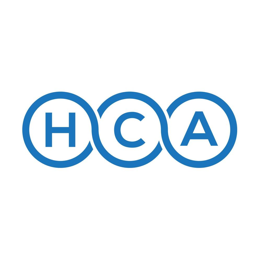 hca kreativa initialer bokstavslogotyp koncept. hca bokstav design.hca bokstav logo design på vit bakgrund. hca kreativa initialer bokstavslogotyp koncept. hca bokstavsdesign. vektor