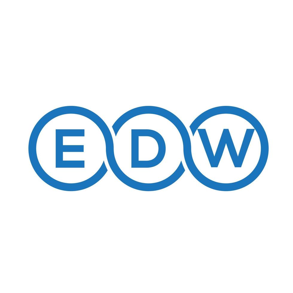 edw-Buchstaben-Logo-Design auf schwarzem Hintergrund.edw-Kreativinitialen-Buchstaben-Logo-Konzept.edw-Vektor-Buchstabendesign. vektor