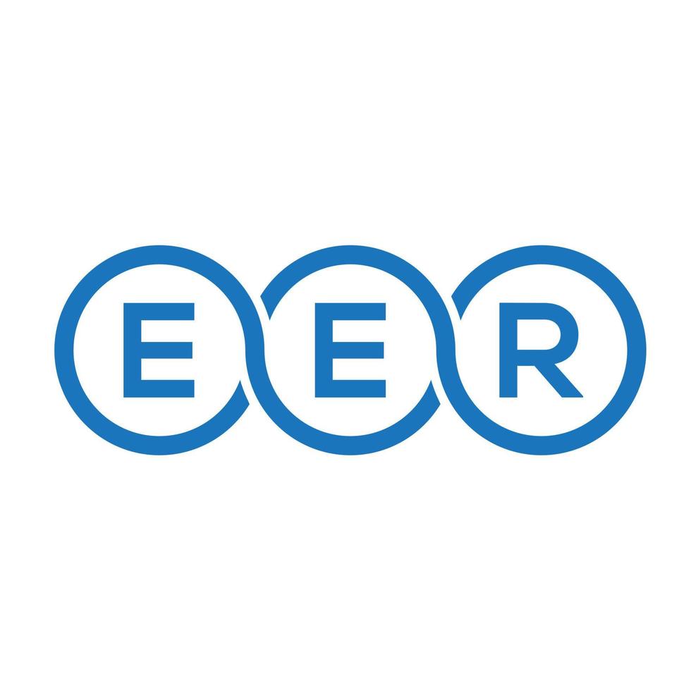 eer-Buchstaben-Logo-Design auf schwarzem Hintergrund.eer-Kreativinitialen-Buchstaben-Logo-Konzept.eer-Vektor-Buchstabendesign. vektor