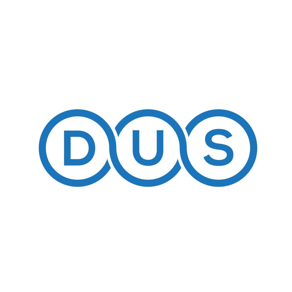 dus-Buchstaben-Logo-Design auf schwarzem Hintergrund.dus-Kreativinitialen-Buchstaben-Logo-Konzept.dus-Vektor-Buchstabendesign. vektor