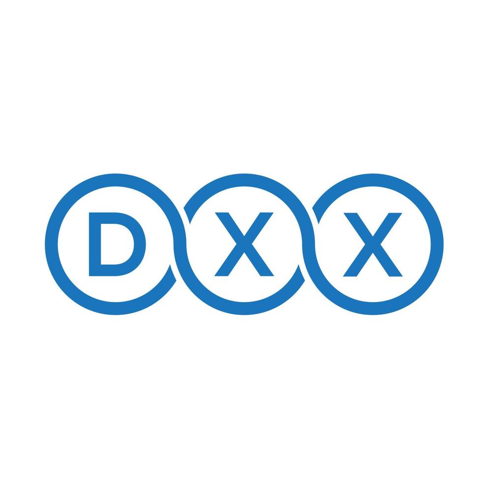 dxx-Buchstaben-Logo-Design auf schwarzem Hintergrund.dxx-Kreativinitialen-Buchstaben-Logo-Konzept.dxx-Vektor-Buchstaben-Design. vektor