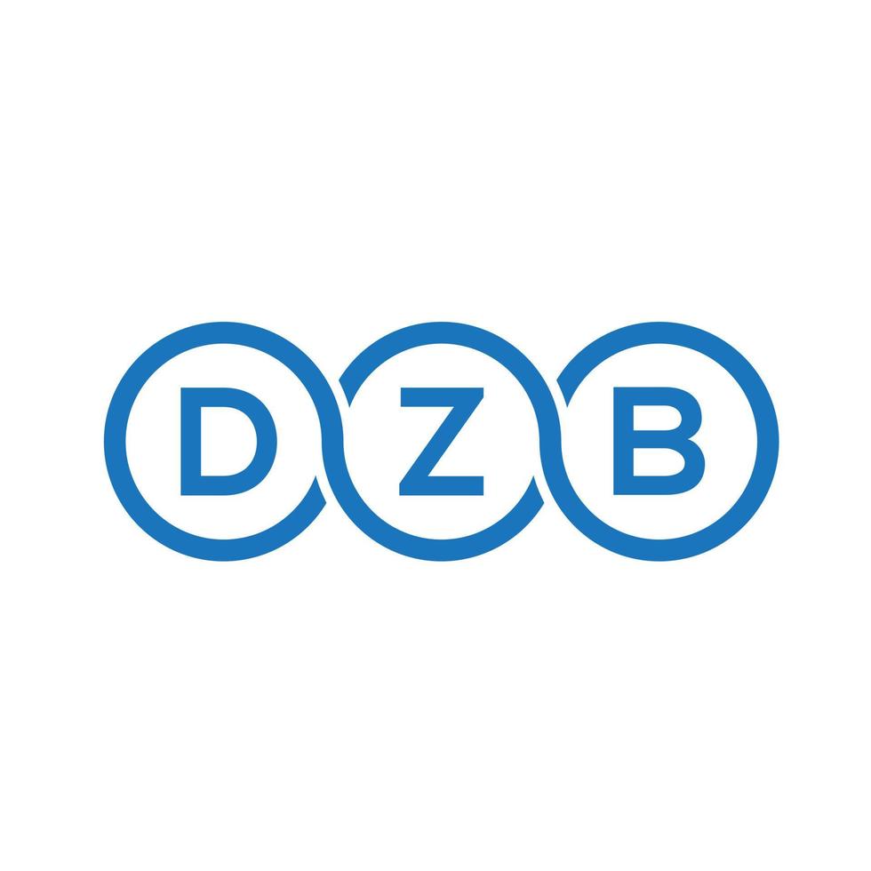 dzb-Brief-Logo-Design auf schwarzem Hintergrund.dzb-Kreativinitialen-Buchstaben-Logo-Konzept.dzb-Vektor-Buchstaben-Design. vektor