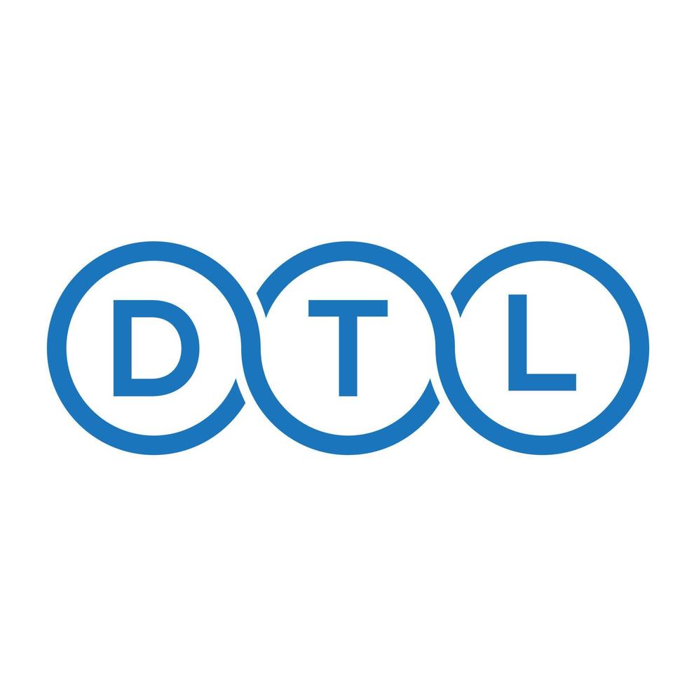 dtl-Buchstaben-Logo-Design auf schwarzem Hintergrund.dtl-Kreativinitialen-Buchstaben-Logo-Konzept.dtl-Vektor-Buchstaben-Design. vektor