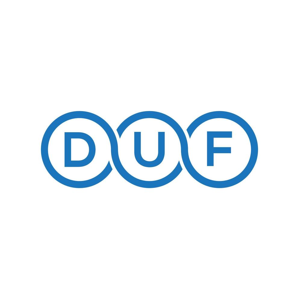 duf-Buchstaben-Logo-Design auf schwarzem Hintergrund.duf-Kreativinitialen-Buchstaben-Logo-Konzept.duf-Vektor-Buchstaben-Design. vektor