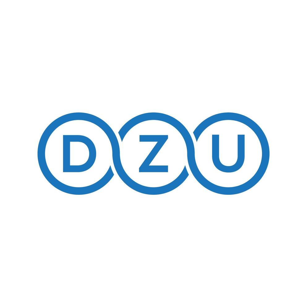 dzu-Brief-Logo-Design auf schwarzem Hintergrund.dzu-Kreativinitialen-Buchstaben-Logo-Konzept.dzu-Vektor-Briefdesign. vektor