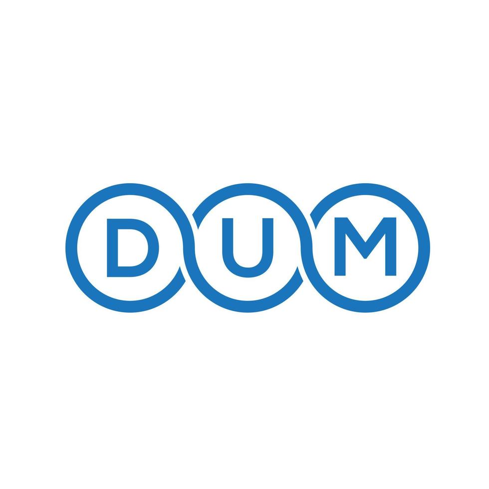 dum-Brief-Logo-Design auf schwarzem Hintergrund.dum kreative Initialen schreiben Logo-Konzept.dum-Vektor-Buchstaben-Design. vektor