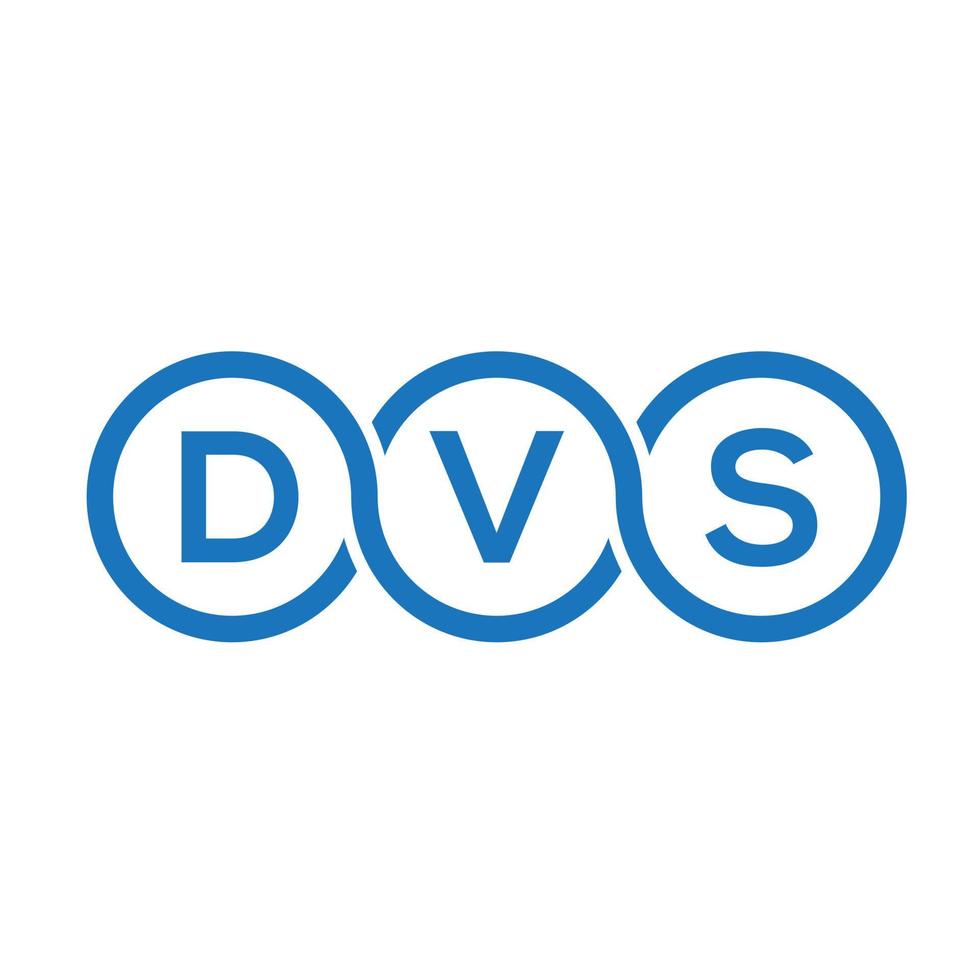 dvs bokstavslogotypdesign på svart bakgrund.dvs kreativa initialer bokstavslogotyp concept.dvs vektorbokstavsdesign. vektor